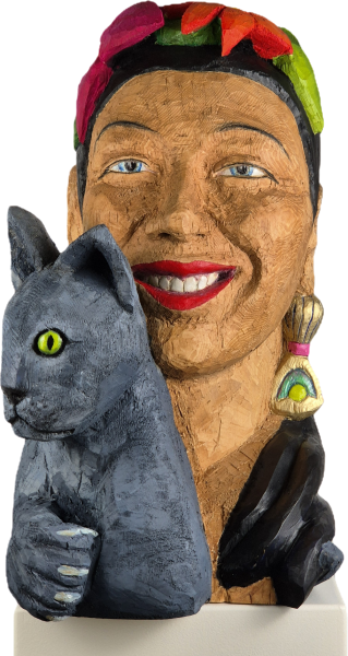 Frau mit Katze